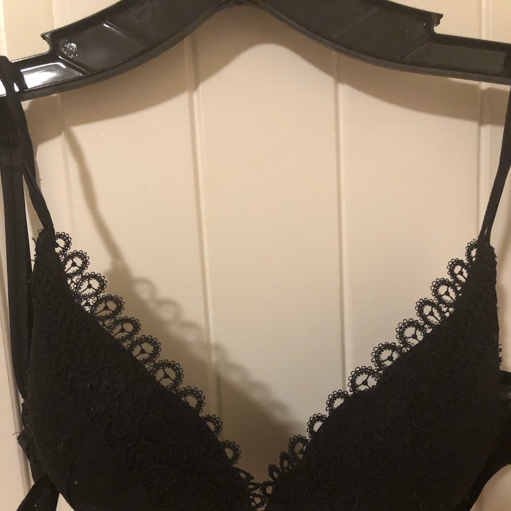 Victoria Secret bra 32c Push up,Black ,lace